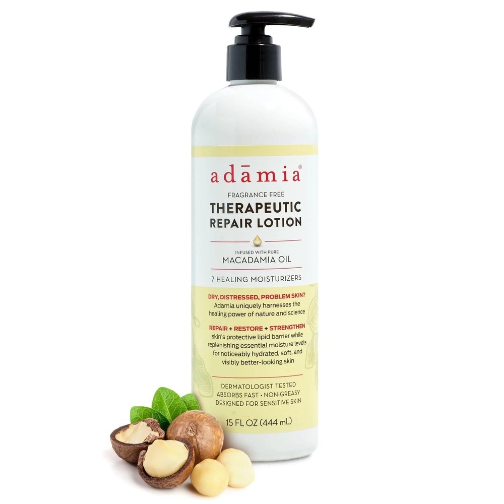 adamia Therapeutic Repair Lotion With Macadamia Oil For Thinning Skin 16 Oz.